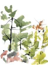 Sketch 3 - Trees - Contemporary Art by K Rattray, Haliburton, Ontario, Canada